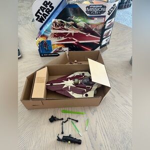 Disney Star Wars mission fleet delta-7 Jedi starfighter jet plane toy delta 7